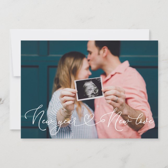 Faire-part de grossesse Nouvel An Nouvel Amour (Devant)
