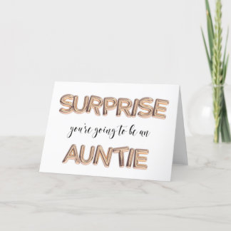 Faire-part de grossesse pour la tante soeur !