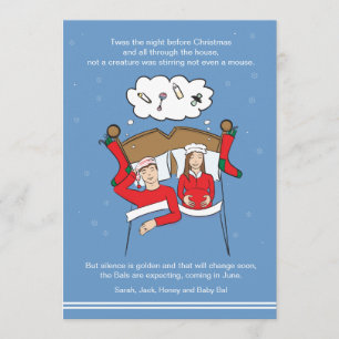 Faire-part de grossesse sur la carte de Noël