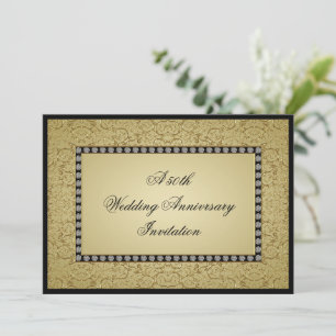 Faire-part de jubilé de mariage Flourish Golden
