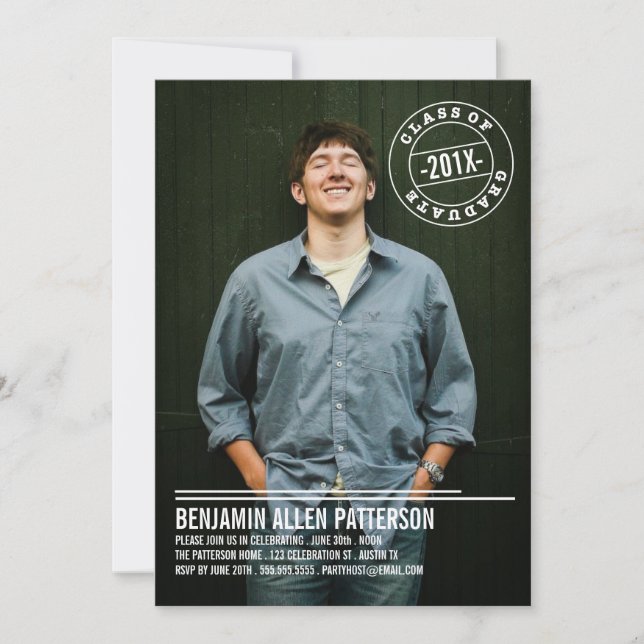 Faire-part de la fête de la remise des diplômes du (Devant)