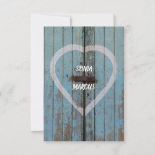 Faire-part de la porte de la grange rustique Fianç