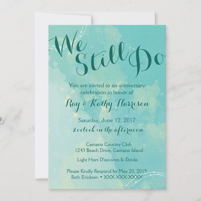 Faire-part de l'anniversaire de mariage 'Nous fais (Devant)