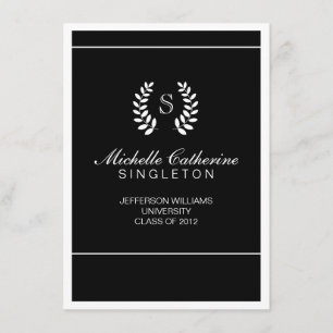 Faire-part de l'Université Noir & Blanc
