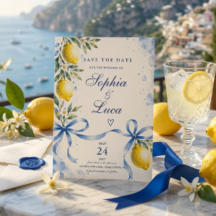 Faire-part de luxe italien à motif de citron à l'a