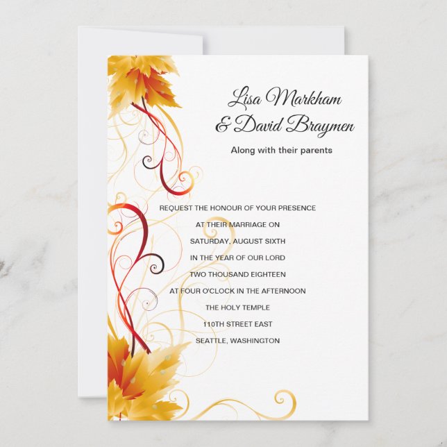 Faire-part de mariage (Devant)