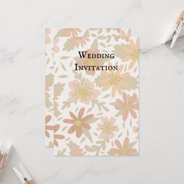 faire-part de mariage (Devant/Arrière en situation)