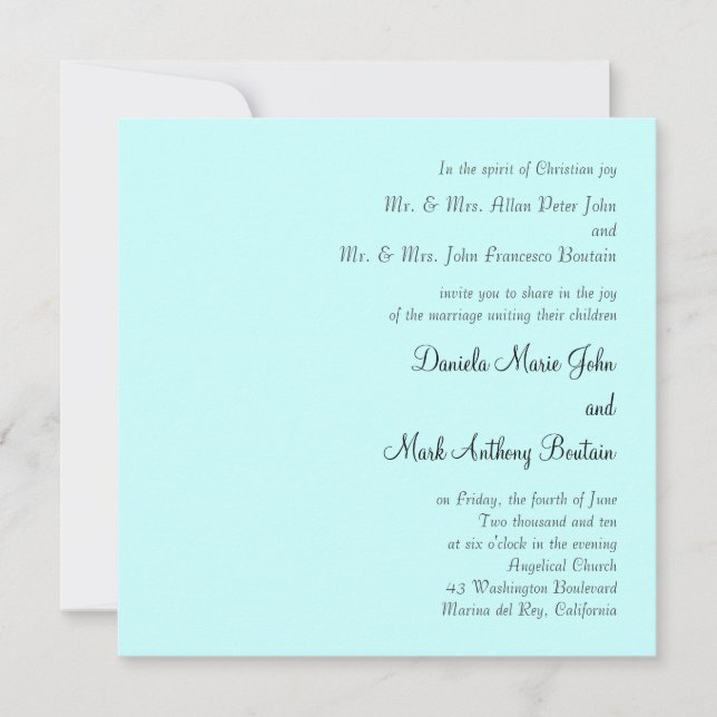 Faire-part de mariage (Devant)