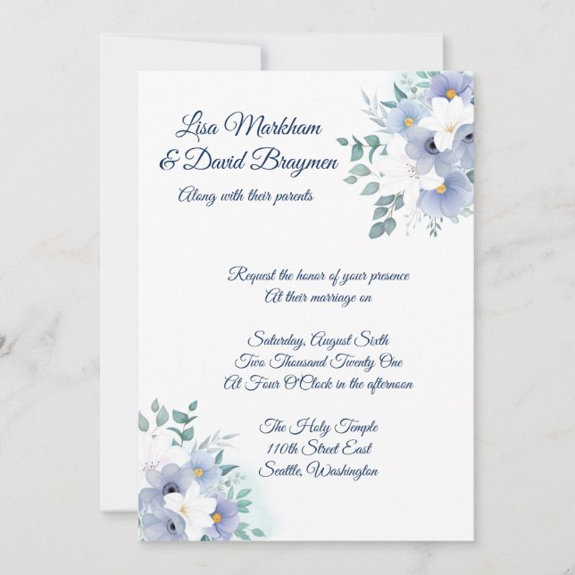 Faire-part de mariage (Devant)