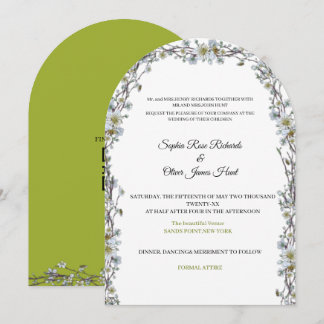 Faire-part de mariage à arche florale de luxe