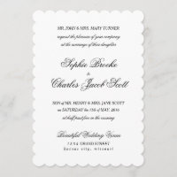 faire-part de mariage à bascule classique de 5 po