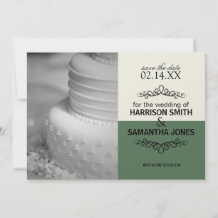 Faire-part de mariage à date différée Cream & Gree