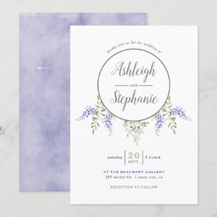 Faire-part de mariage à goutte de Wisteria Waterco