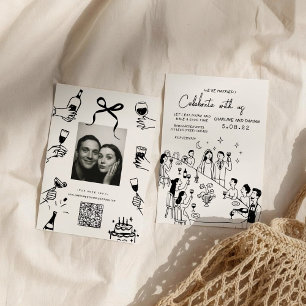 Faire-part de mariage à griffes à main fantaisie