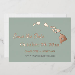 Faire-Part de Mariage à Hawaii Rose Gold