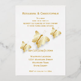 Faire-part de mariage à huile d'or