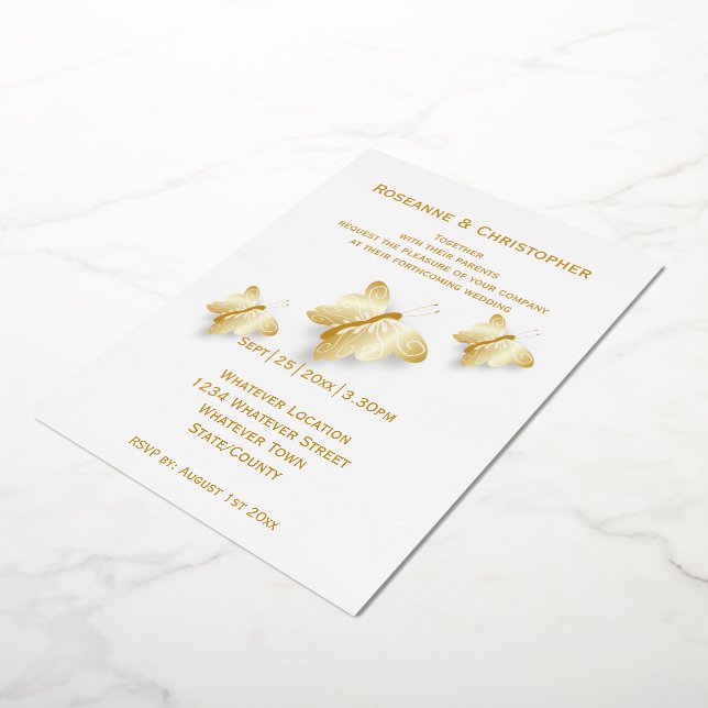 Faire-part de mariage à huile d'or (Rotation)