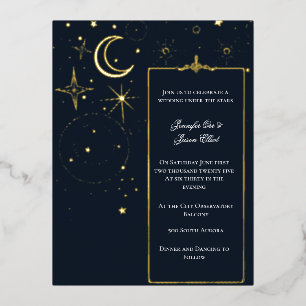 Faire-part de mariage à huile Starry Night Sky Fra