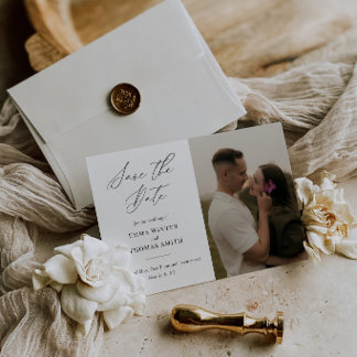 Faire-part de mariage à la calligraphie élégante P