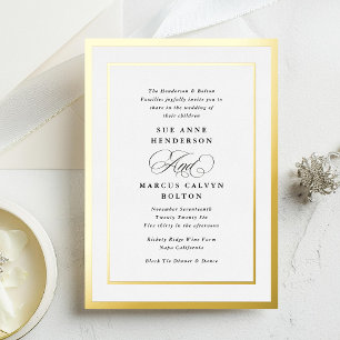 Faire-part de mariage à la calligraphie formelle n