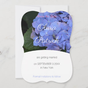 Faire-part de mariage à la Hortensia Violet Pastel