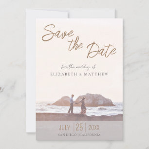 Faire-part de mariage à la plage pour sauvegarde d