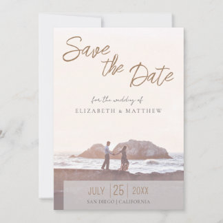 Faire-part de mariage à la plage pour sauvegarde d