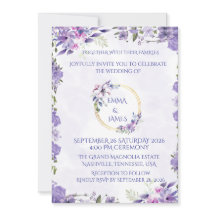 Faire-part de mariage à l'aquarelle élégant