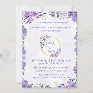 Faire-part de mariage à l'aquarelle élégant