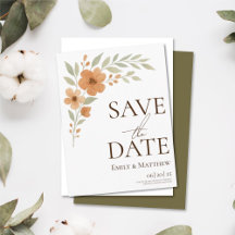 Faire-part de mariage à l'aquarelle florale Terrac
