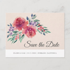 Faire-part de mariage à l'aquarelle romantique