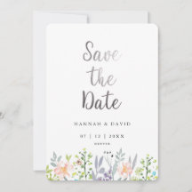 Faire-part de mariage à l'aquarelle rose blush
