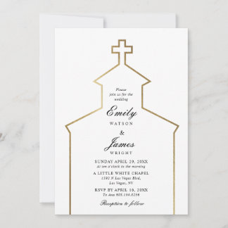 Faire-part de mariage à l'église Croix dorée