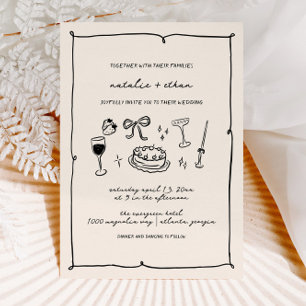 Faire-part de mariage à main