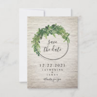 Faire-part de mariage à motif botanique inspiré de