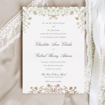 Faire-part de mariage à motif floral de printemps