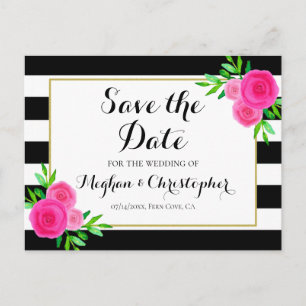Faire-part de mariage à motifs floraux aquarelle v