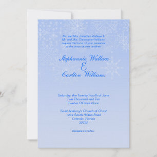 Faire-part de mariage à neige