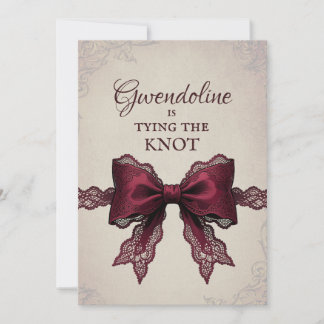 Faire-Part de Mariage à Nœud Bourré de Style Gothi