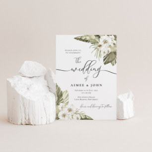 Faire-part de mariage à orchidée blanche