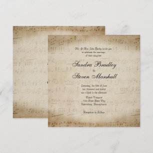 Faire-part de mariage à thème de la musique de feu
