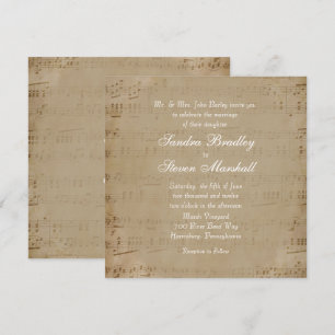 Faire-part de mariage à thème de la musique de feu