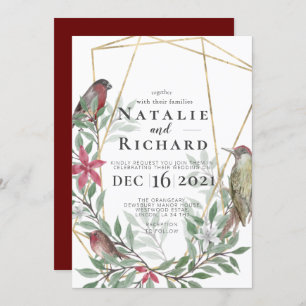 faire-part de mariage à thème de Noël