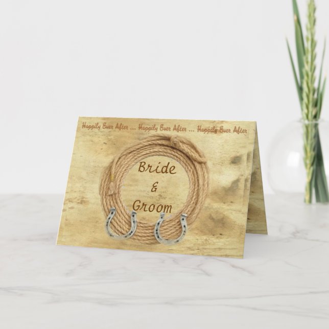 Faire-part de mariage à thème occidental (Devant)