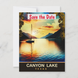 Faire-part de mariage à voile sur le lac Canyon Te