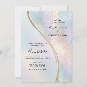 Faire-part de mariage Abstrait moderne d'Iridescen
