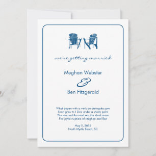 Faire-part de mariage Adirondack Chairs