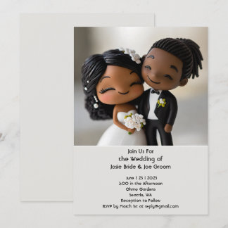 Faire-part de mariage afro-américain le plus migno