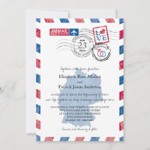 Faire-part de mariage Airmail Allemagne