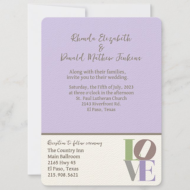 Faire-part de mariage AMOUR moderne (Créateur téléchargé)